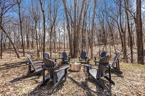 Streamside fire pit for S'mores and storytelling!