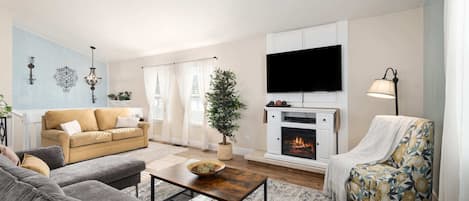 Spacious living room as you step into the home