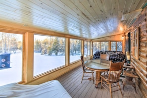 Sunroom | Wooded Views | 3-Story Cabin