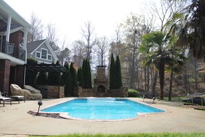 Plenty of seating and lounging for this pool