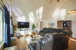 Living Room | Central Heating & A/C | Board Games & Books