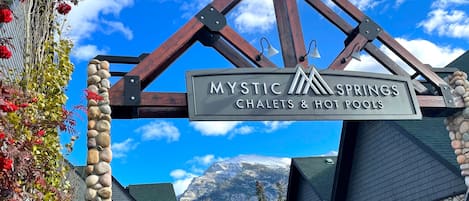 Mystic Springs is a boutique resort with only 46 units, a huge swimming pool, hot tub