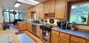 Fully stocked kitchen