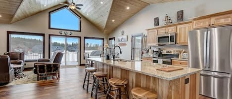 Open kitchen and living room