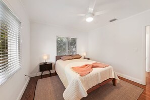 One of the bedroom has queen size bed with good quality mattress. 