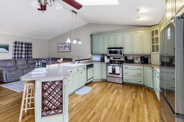 Kitchen is fully equipped with everything you will need to cook a meal for your family