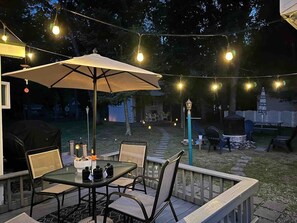 Nothing better than backyard nights with twinkling lights!