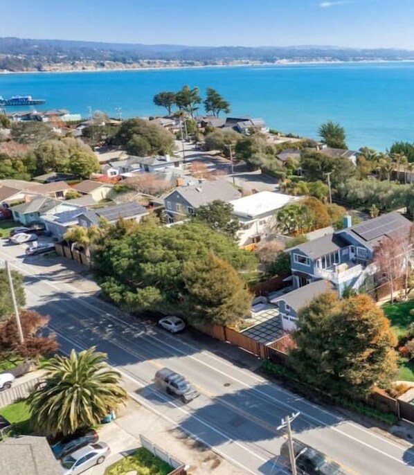 Just walk accross the street and down the step to the Beach!