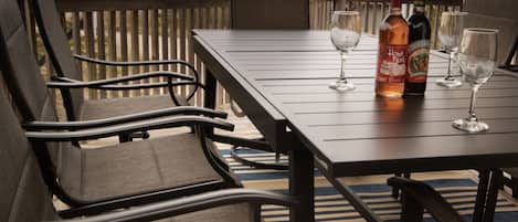Deck view/dining  - enjoy nightly sunsets