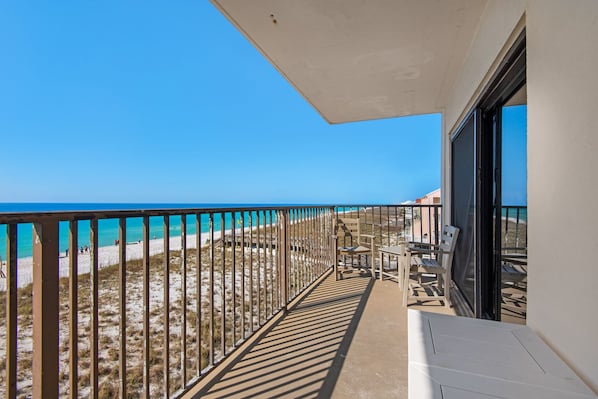 Soak up the sun on the balcony