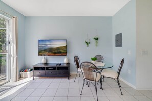 Living room and eating area