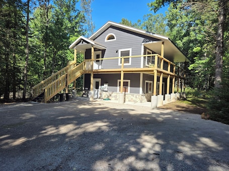 front entrance and parking