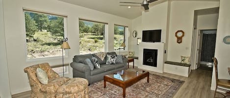 Downstairs Living Area with Foldout Couch