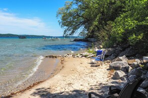 Lakefront Beach | Fire Pit | Stairs Required to Access