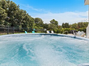 Relax in the bubbly Hot Tub and take a dip in the Private Pool!