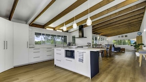 Open plan living and brand new country kitchen