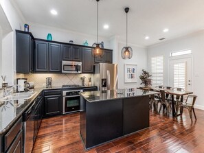 Modern Kitchen with Table for 8.