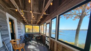 The porch is a great place for breakfast, lunch or dinner