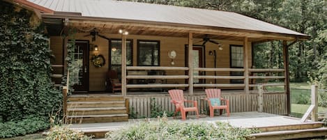 Front porch (bi-level). Over looks 2-acre property. 