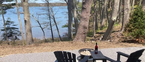 View during high tide from the camp cottage