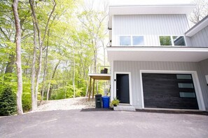 Loft entry is the door on the left