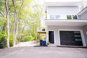 Loft entry is the door on the left