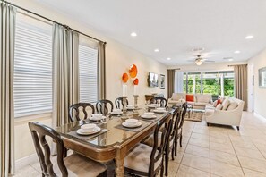 Banquet Area - Dining Table Seats 8