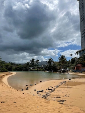 Natural pool made by the ocean