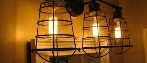 Bathroom Light fixture edison bulbs