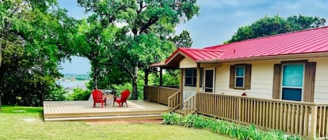 Amazing lake views from the extra large open air deck!