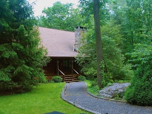 front porch and path to entrance