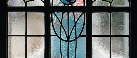 Antique stained glass front door 1882
