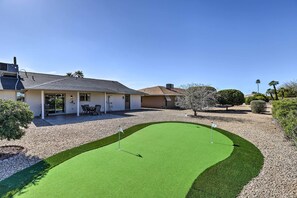 Back Exterior | Putting Green | Gas Grill | Pet Friendly w/ Fee (2 Dogs Max)