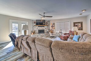 Living Room | Free WiFi | Central A/C | Pet Friendly w/ Fee