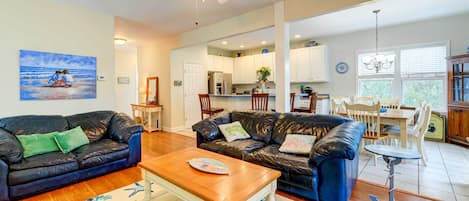 Surf City Vacation Rental | 4BR | 3BA | 1,920 Sq Ft | Stairs Required to Access