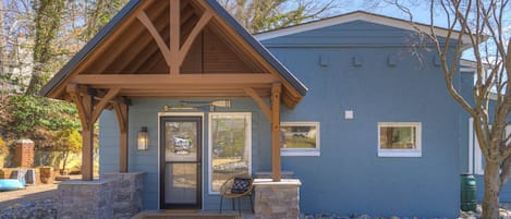 Inviting entrance to the Tall Oak home