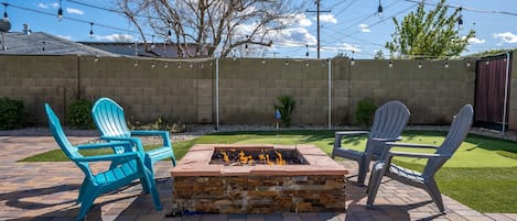 Firepit is perfect for those cooler nights