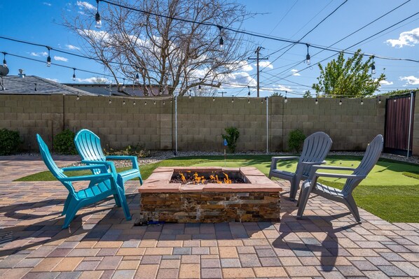 Firepit is perfect for those cooler nights