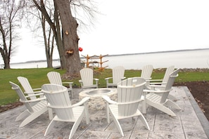 We just added a 18' x 18' firepit patio out by the lake.