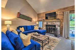 Living Room with log fireplace
