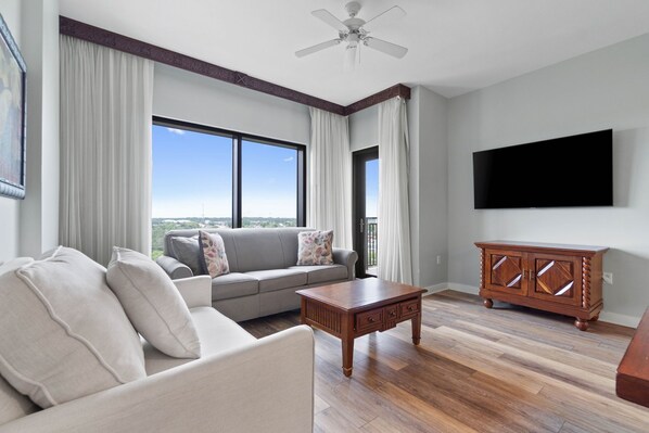 Living room with 2 sleeper sofas