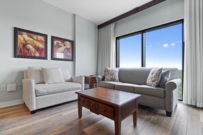 Living room with 2 sleeper sofas