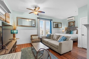 Living area with sleeper sofa