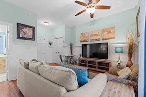 Living area with sleeper sofa