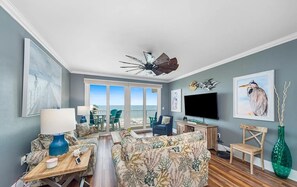 Living room with Gulf view