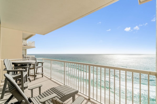 Large balcony with Gulf views