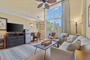 Living area with sleeper sofa