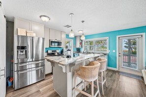 A spacious and fully-equipped kitchen