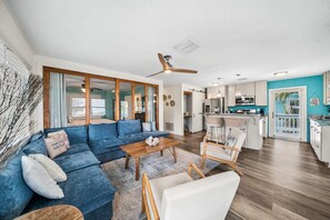 Bright and cozy living to bond with your family or friends.