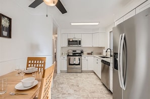 Recently remodeled with stainless steel appliances